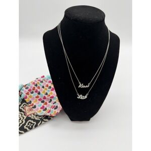 Brighton KISS and LOVE Petite Necklaces-Set-Valentine-Bohemian-Whimsical